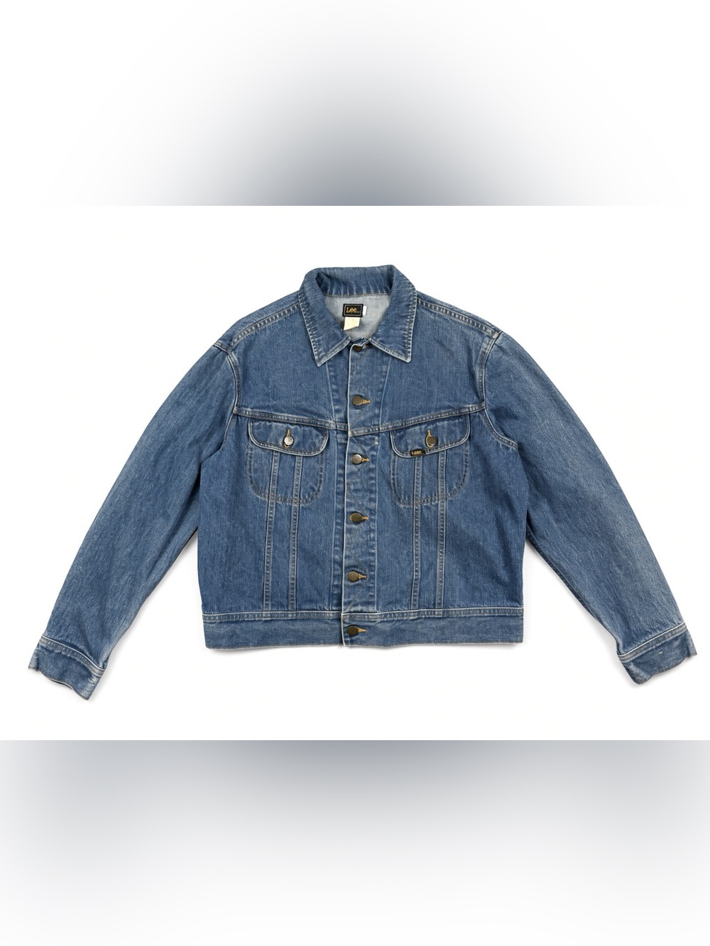 Lee Medium Wash Denim Trucker Jacket Size L